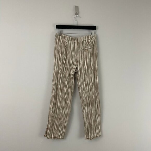 Free People Marta Yarn Stripe Tan Dyed Trouser Pants Size 0 - Picture 2 of 7